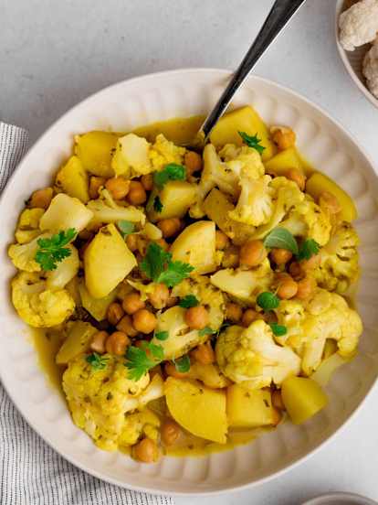 Guiso de coliflor y garbanzos