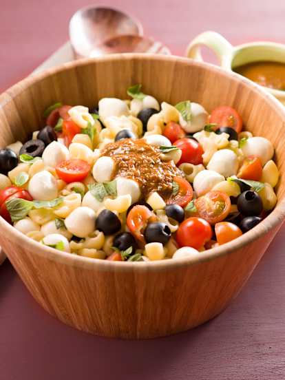 Ensalada de pasta caprese
