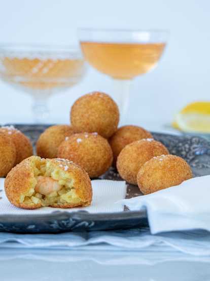 Prawn and saffron arancini