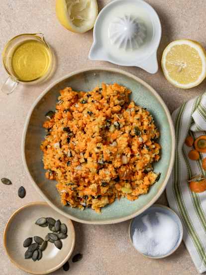 Hasenfrühstück - schnelle Apfel-Karotten-Mischung