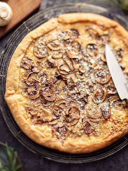 Tarte aux champignons et beaufort