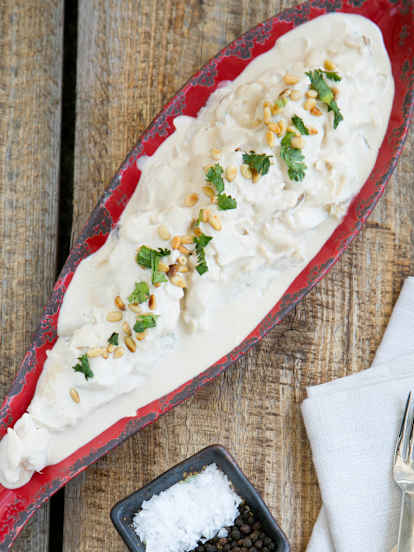 Ψάρι ταζίν με ταχίνι