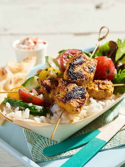 Chicken Tikka Bowls with Kachumber