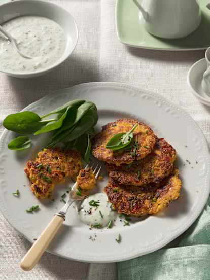 Kürbisrösti mit Schnittlauchsauce