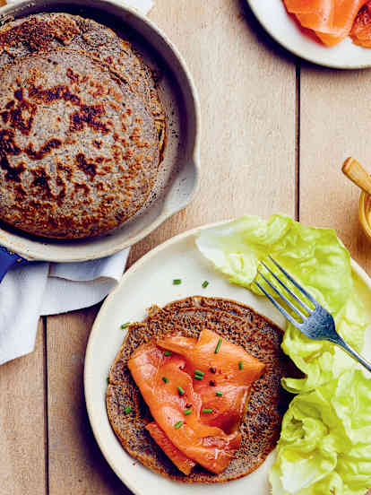 Blinis de sarrasin au saumon