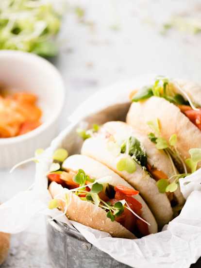 Buns aux légumes et fromage