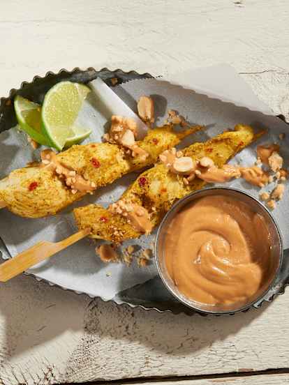 Chicken Skewers with Peanut Dipping Sauce