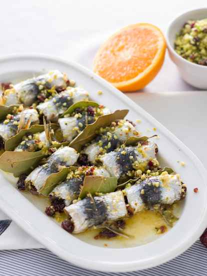 Rollos de sardina al horno