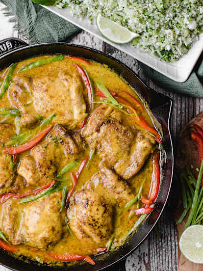 Coconut Curry Chicken with Veggie Rice