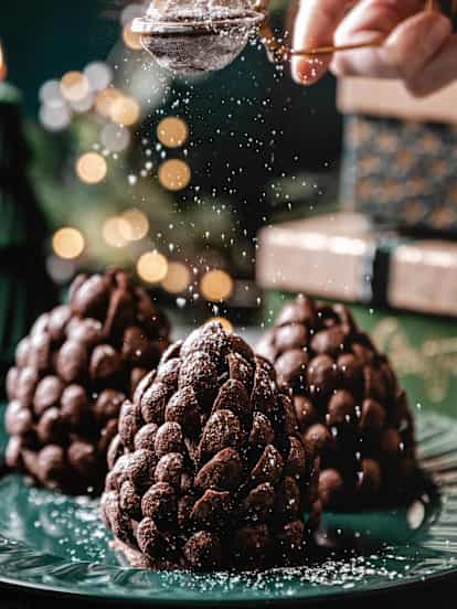 Pomme de pin en chocolat