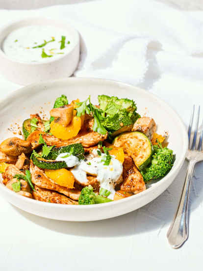 Indyk gyros z warzywami