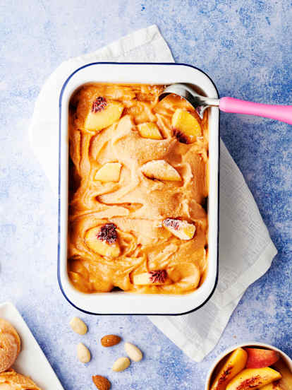 Peach and Almond Ice Cream