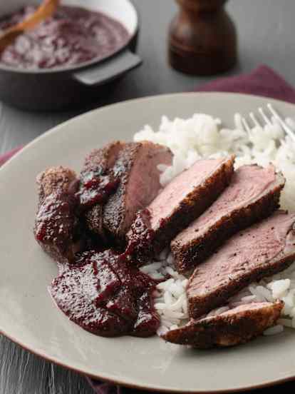 Duck with Port Cherry Sauce