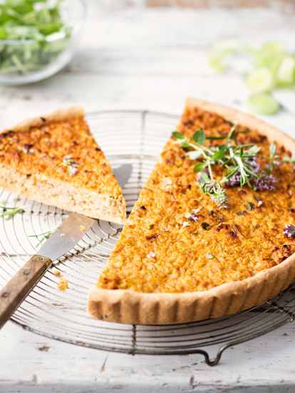 Quiche au poireau et au thon