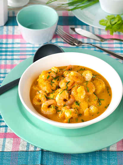 Estofado de marisco con leche de coco (Moqueca de Camarão)