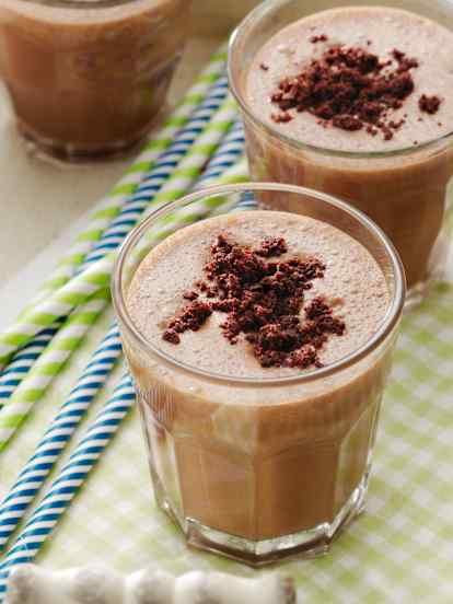 Malteada de brownie de chocolate