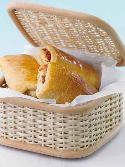 Merendas com massa de piza