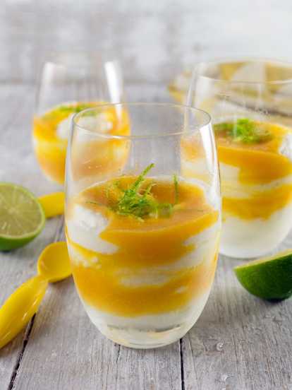 Helado de mascarpone y albaricoque