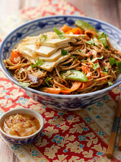 Chilli and Peanut Noodles with Tofu and Chilli Garlic Oil
