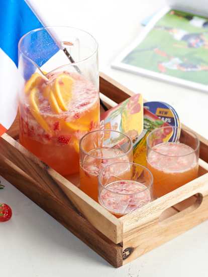 Cocktail fruité à la bière blanche