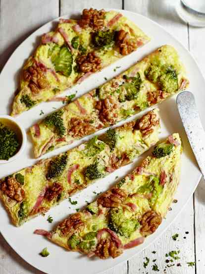 Omelette brocoli-jambon