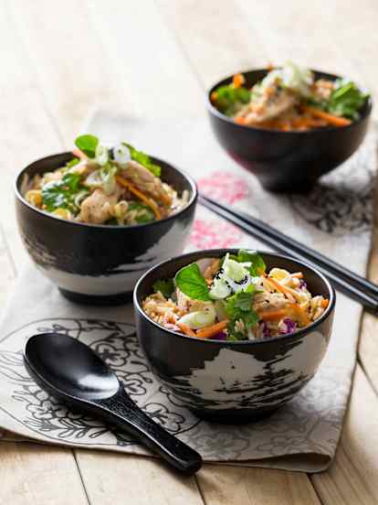 Κορεάτικο κοτόπουλο μπάρμπεκιου με ρύζι