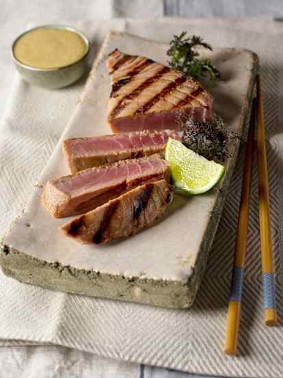 Thunfischsteaks mit Teriyaki-Creme