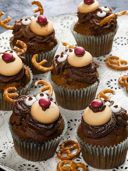 Vánoční cupcaky - sobi