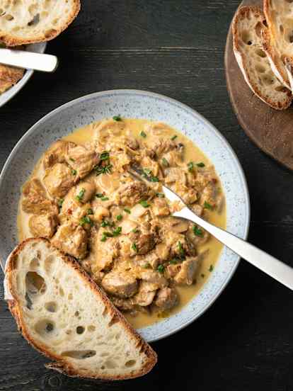 Creamy Lemon Pork and Mushroom