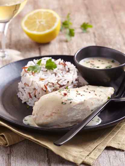 Filet de poulet sauce poulette