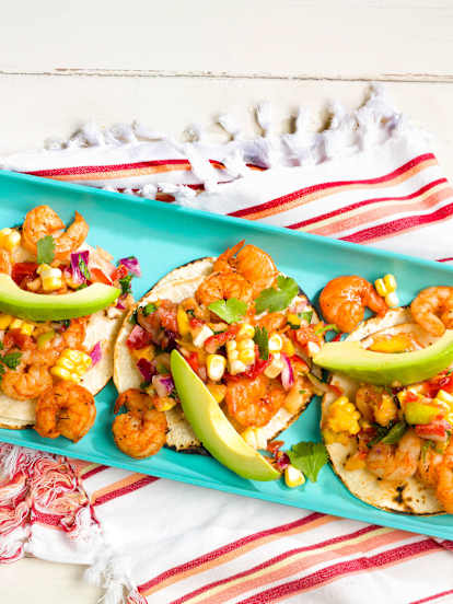 Shrimp Tacos with Denver Salsa