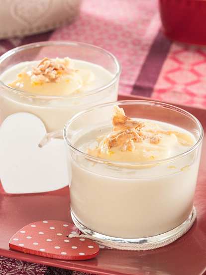 Crema suave de cebolla con sabayón de limón para dos