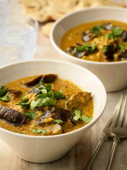 Aubergine, Coconut and Peanut Curry