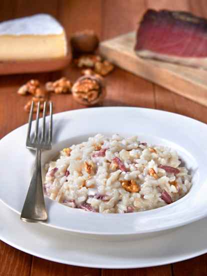 Risotto met Brie, Spek en Walnoten