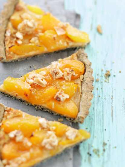Tarte aux abricots et au nougat