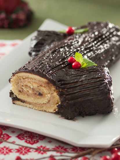 Tronco de Navidad con praliné