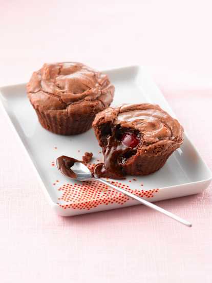 Chocolate Cherry Lava Cakes