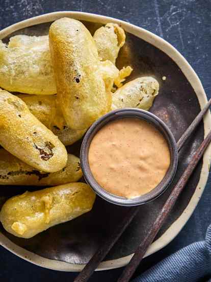 Gros cornichons frits