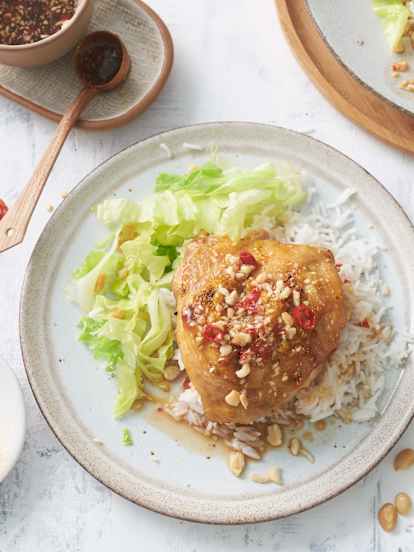 Pollo al estilo vietnamita con arroz jazmín (Cocción de arroz)