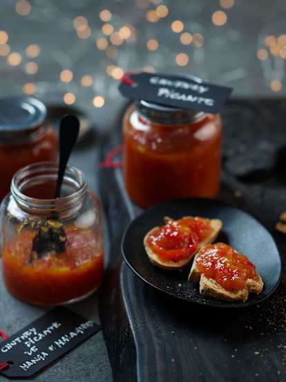 Chutney picante de manga e malagueta
