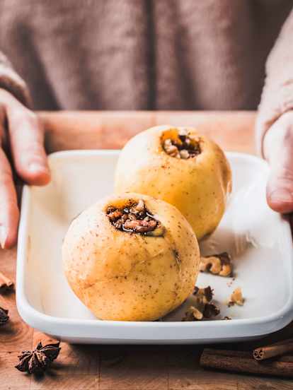 Pommes cuites aux épices et aux noix