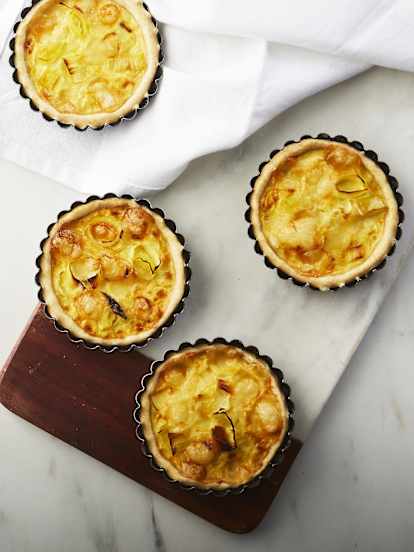 Mini quiche con porri e Montasio (senza glutine)