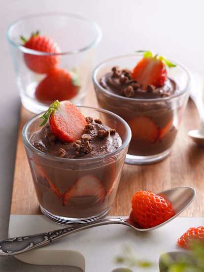 草莓巧克力豆腐慕斯