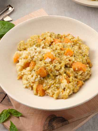 Risotto alle patate dolci con formaggio di montagna