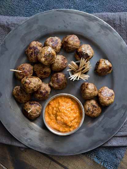 Meatballs with Romesco Sauce
