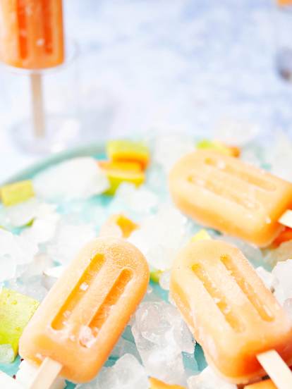 Coconut and Papaya Popsicles