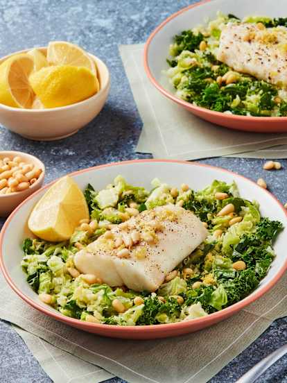 Μπακαλιάρος στον ατμό με λαχανικά