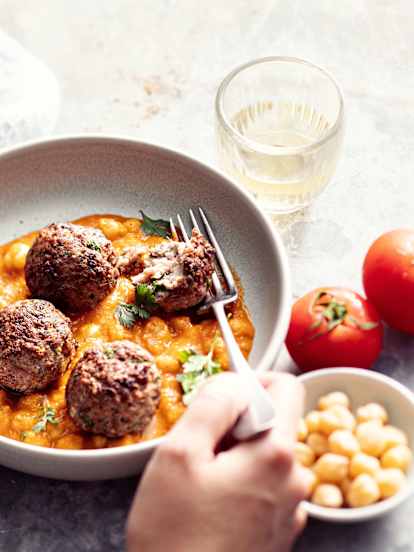 Boulettes de bœuf aux pois chiches