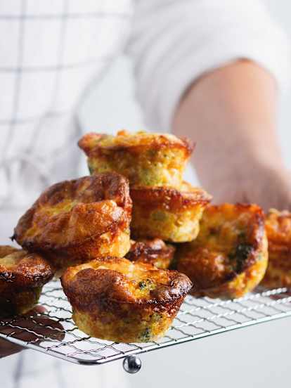 Petits flans brocoli et lardons