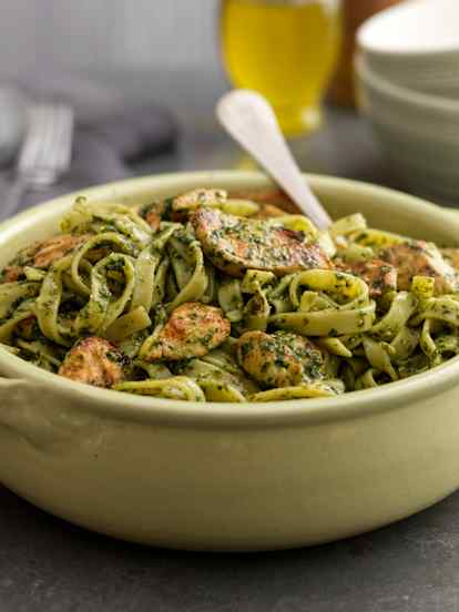 Tagliatelle met Kip en Pesto